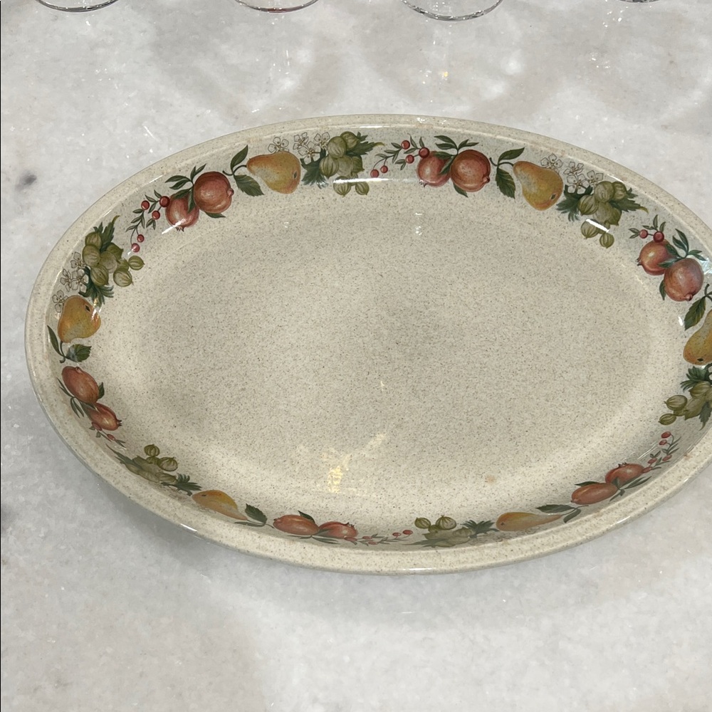 Wedgwood Cream Oval Platter with Fruit Motif
